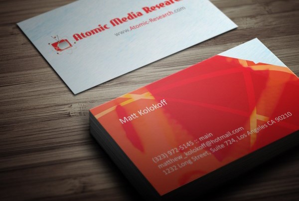 Media Research Company Business Card Design