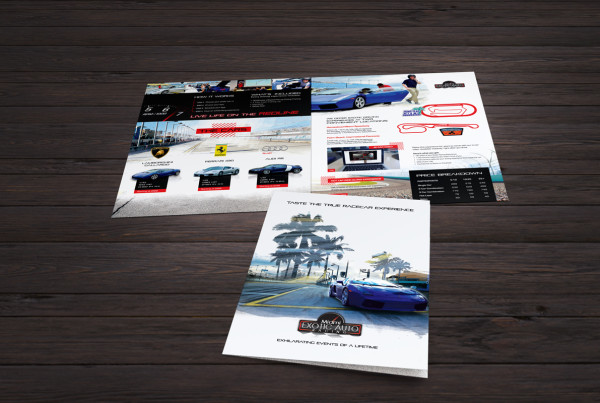 Exotic Car Company Large Brochure Design