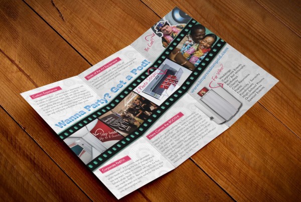 Photo Booth Rental Trifold Brochure Design