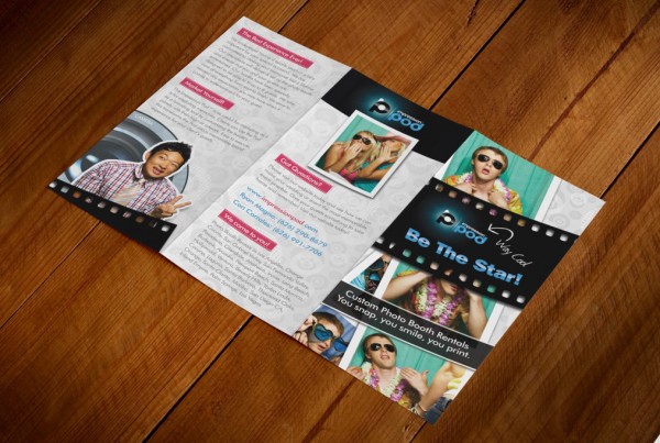 Photo Booth Rental Trifold Brochure Design