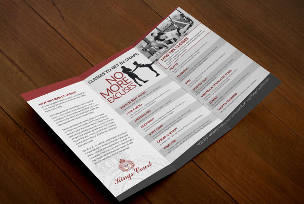 Athletic Facility Trifold Brochure Design