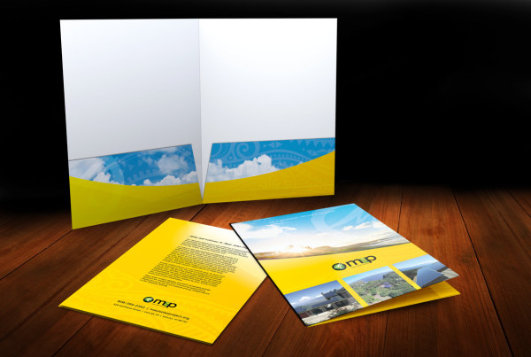 Construction Company Pocket Folder Design