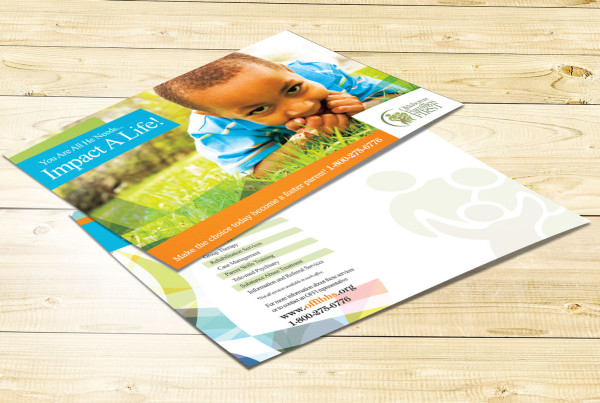 Foster Care & Adoption Agency Postcard Design