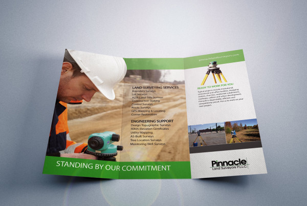 Land Surveying Company Trifold Brochure Design