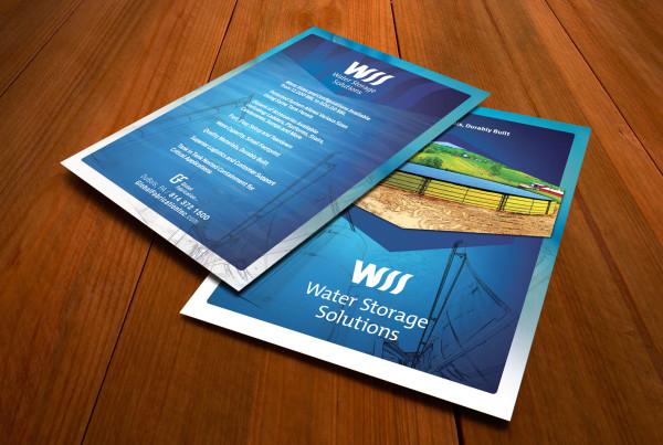 Water Storage Flyer Sales Sheet Design