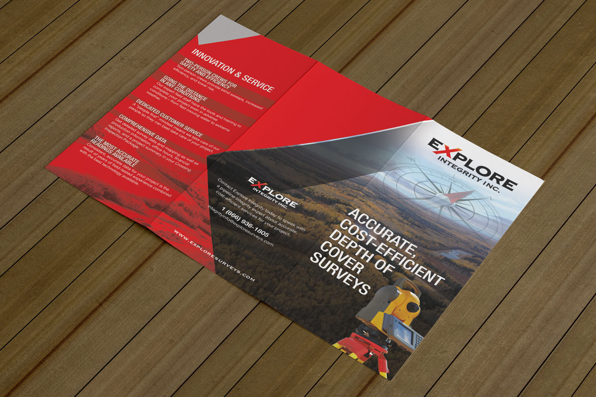 Land Surveyor Trifold Brochure Design - Brochure Design and Printing