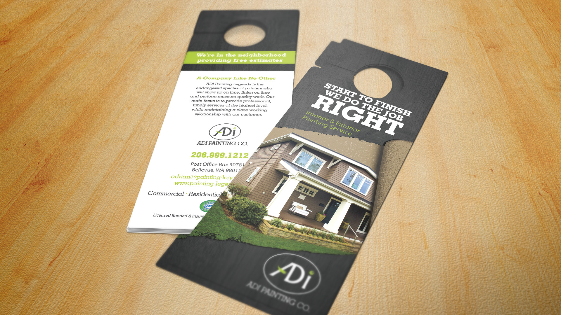 Download Home Painting Services Door Hanger Brochure Design And Printing Brochure Design Agency