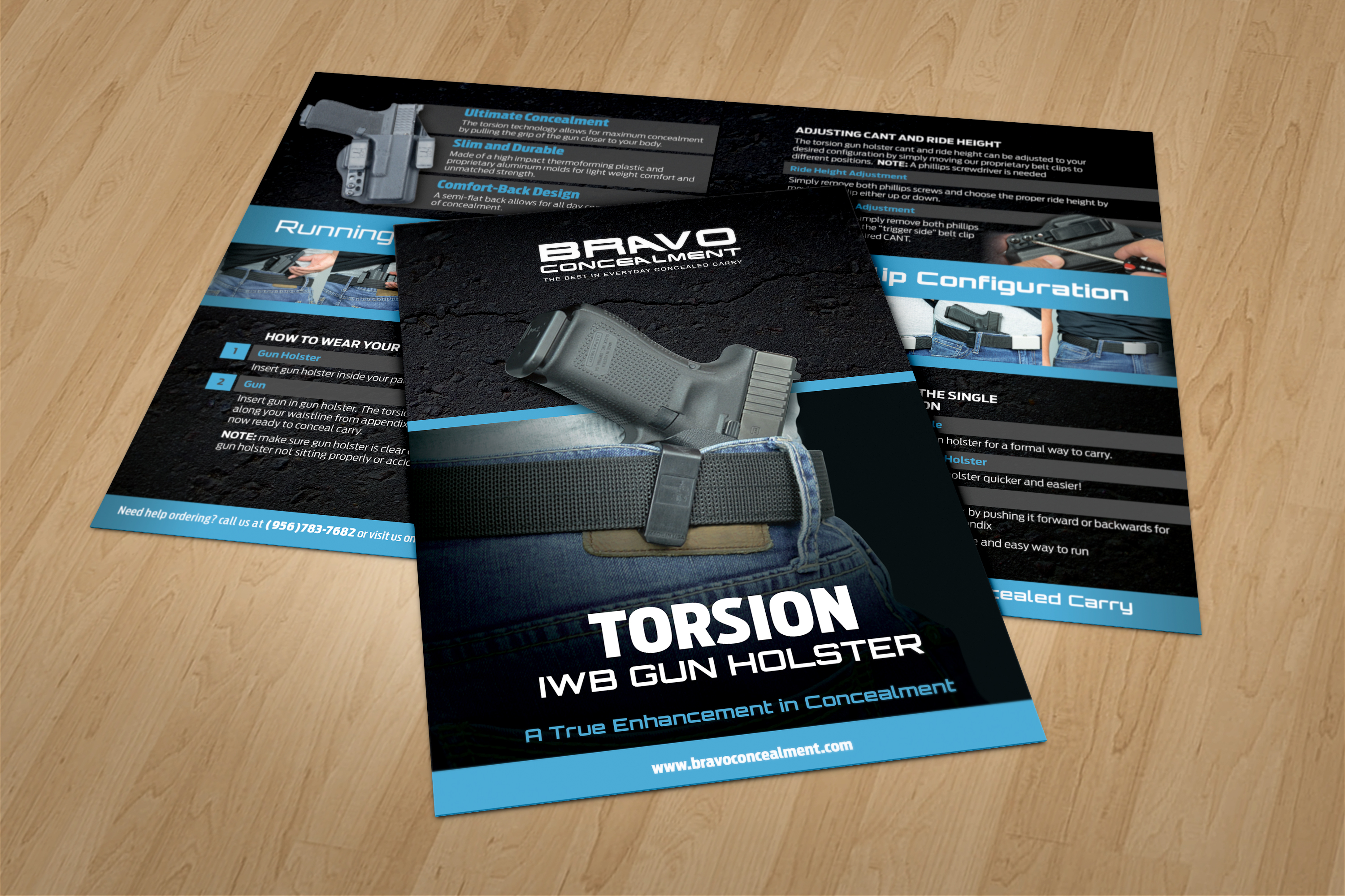 Gun holster brochure design