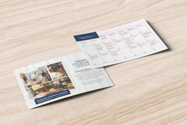 Culinary School Calendar Postcard Design