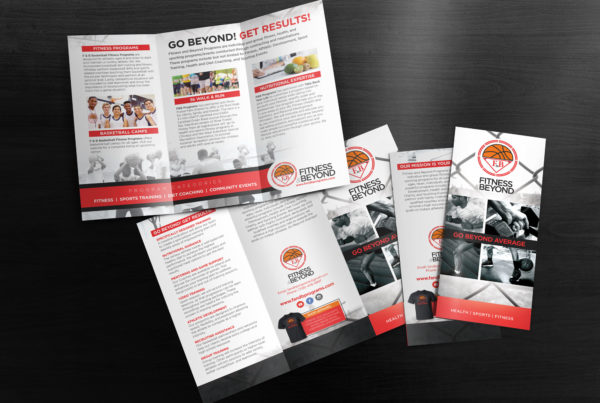 Fitness and Sports Trifold Brochure Design